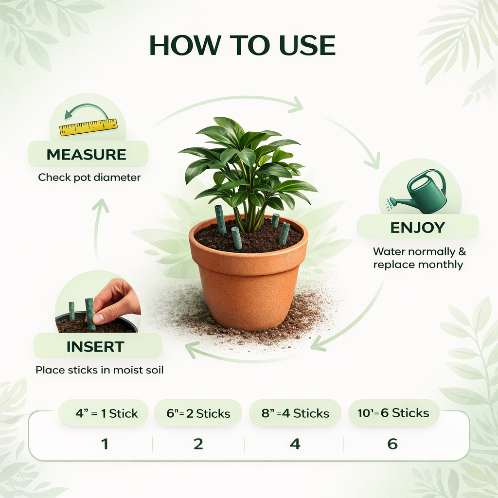 Plantova Plant 40 Food Sticks - Organic Indoor Plant Nutrition